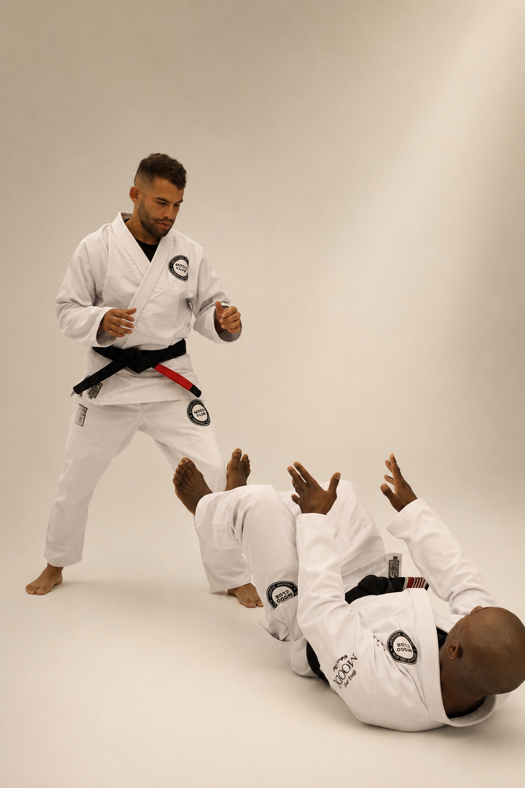 Aula de Brazilian Jiu Jitsu em tatame premium